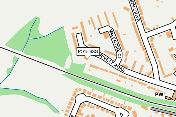 PO15 6SG map - OS OpenMap – Local (Ordnance Survey)