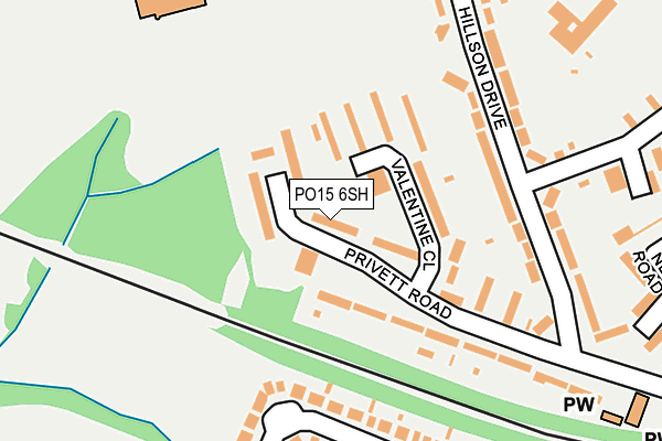 PO15 6SH map - OS OpenMap – Local (Ordnance Survey)