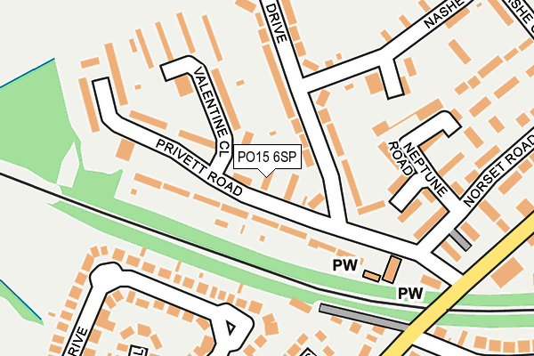 PO15 6SP map - OS OpenMap – Local (Ordnance Survey)
