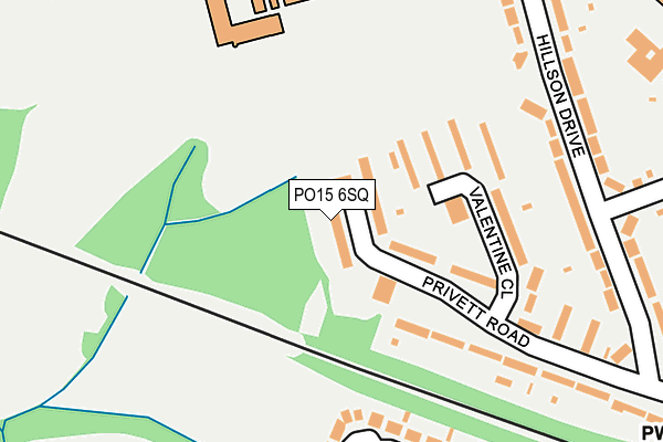 PO15 6SQ map - OS OpenMap – Local (Ordnance Survey)