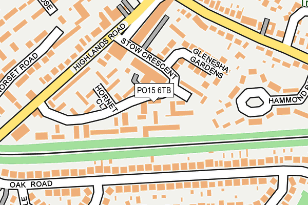 PO15 6TB map - OS OpenMap – Local (Ordnance Survey)