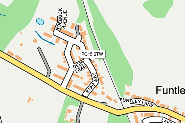 PO15 6TW map - OS OpenMap – Local (Ordnance Survey)