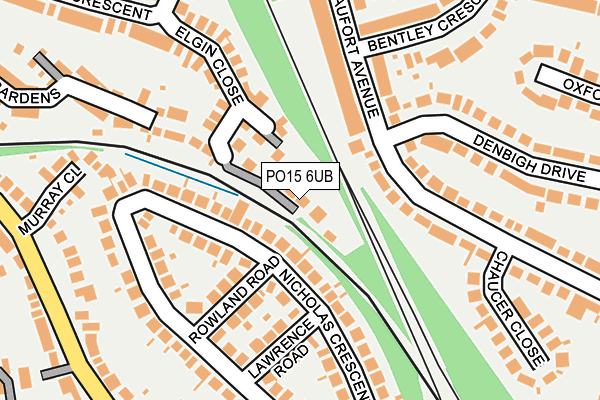 PO15 6UB map - OS OpenMap – Local (Ordnance Survey)