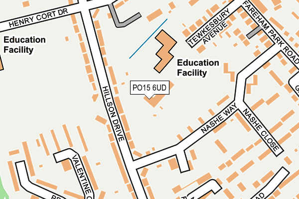 PO15 6UD map - OS OpenMap – Local (Ordnance Survey)