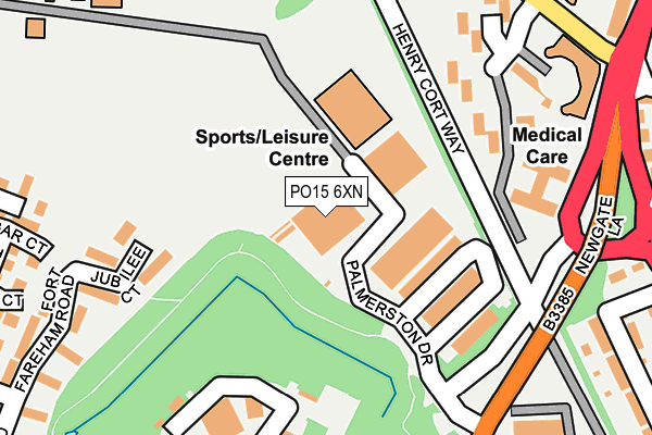 PO15 6XN map - OS OpenMap – Local (Ordnance Survey)