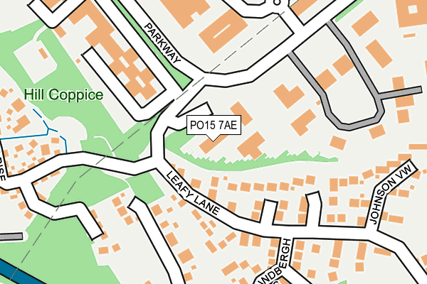 PO15 7AE map - OS OpenMap – Local (Ordnance Survey)