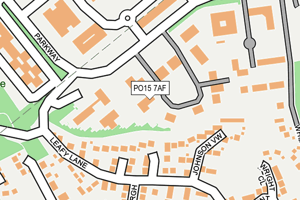 PO15 7AF map - OS OpenMap – Local (Ordnance Survey)