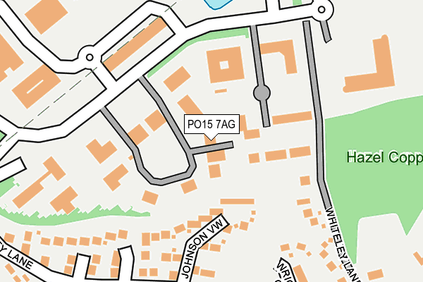 PO15 7AG map - OS OpenMap – Local (Ordnance Survey)