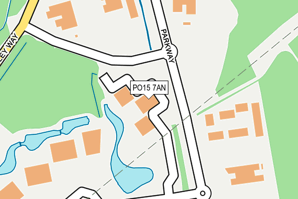 PO15 7AN map - OS OpenMap – Local (Ordnance Survey)