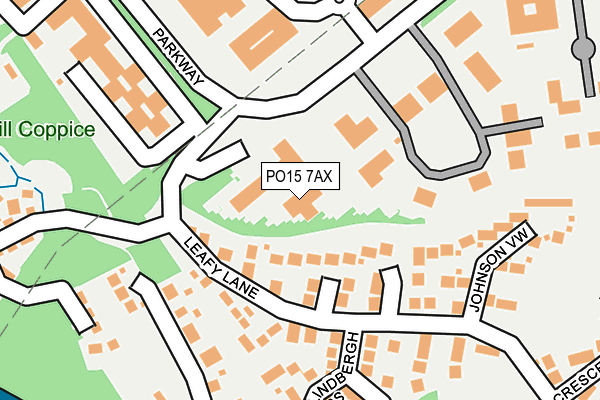 PO15 7AX map - OS OpenMap – Local (Ordnance Survey)