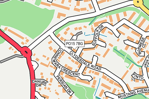 PO15 7BG map - OS OpenMap – Local (Ordnance Survey)