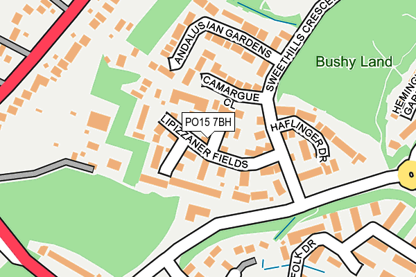 PO15 7BH map - OS OpenMap – Local (Ordnance Survey)