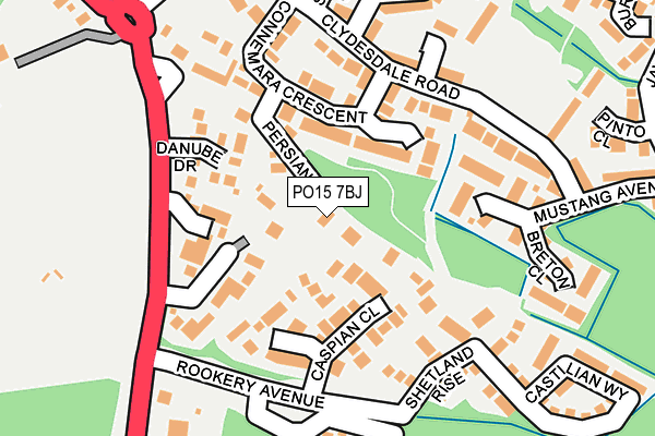 PO15 7BJ map - OS OpenMap – Local (Ordnance Survey)