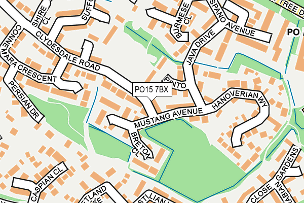 PO15 7BX map - OS OpenMap – Local (Ordnance Survey)