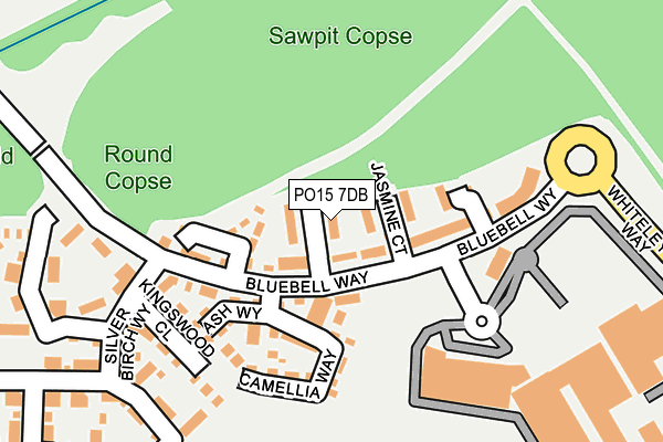 PO15 7DB map - OS OpenMap – Local (Ordnance Survey)