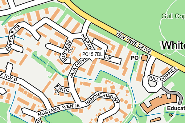 PO15 7DL map - OS OpenMap – Local (Ordnance Survey)