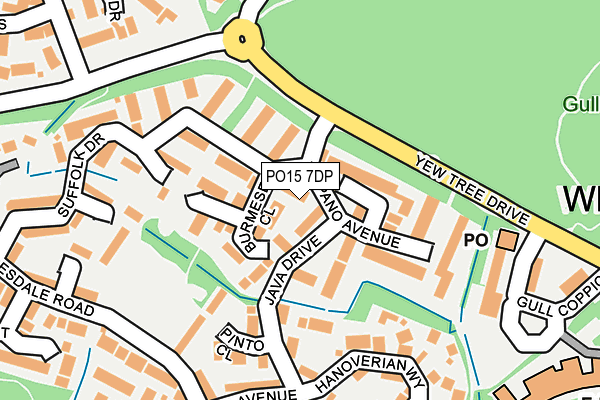PO15 7DP map - OS OpenMap – Local (Ordnance Survey)