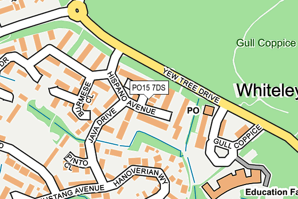 PO15 7DS map - OS OpenMap – Local (Ordnance Survey)