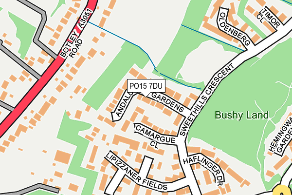 PO15 7DU map - OS OpenMap – Local (Ordnance Survey)