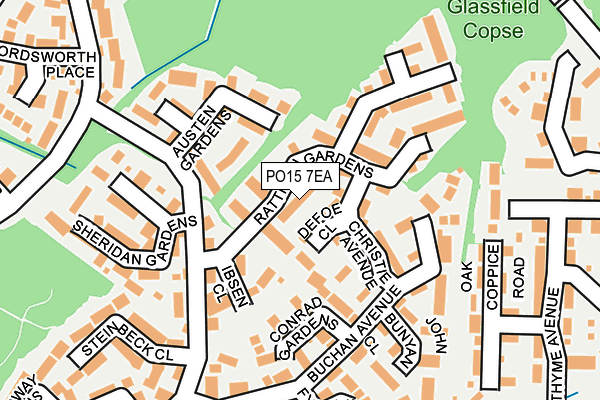 PO15 7EA map - OS OpenMap – Local (Ordnance Survey)