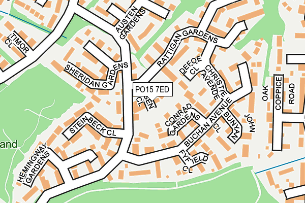 PO15 7ED map - OS OpenMap – Local (Ordnance Survey)