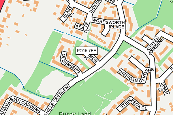 PO15 7EE map - OS OpenMap – Local (Ordnance Survey)