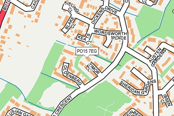 PO15 7EG map - OS OpenMap – Local (Ordnance Survey)