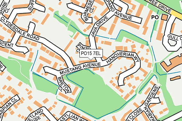 PO15 7EL map - OS OpenMap – Local (Ordnance Survey)