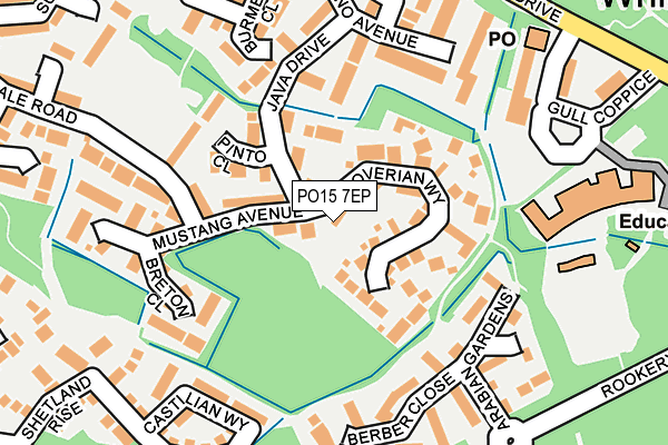 PO15 7EP map - OS OpenMap – Local (Ordnance Survey)