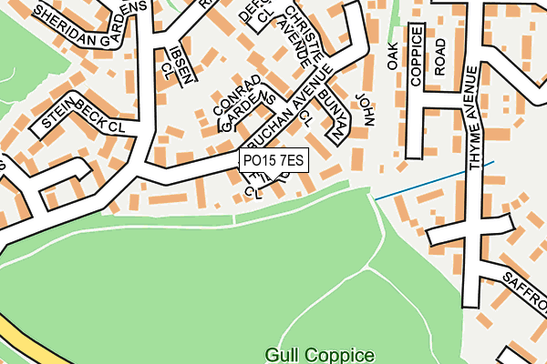 PO15 7ES map - OS OpenMap – Local (Ordnance Survey)