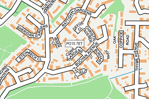 PO15 7ET map - OS OpenMap – Local (Ordnance Survey)