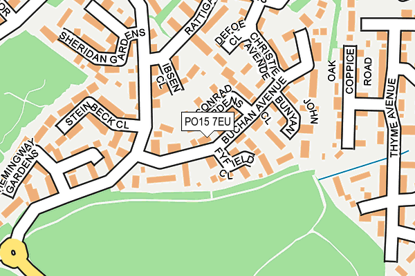 PO15 7EU map - OS OpenMap – Local (Ordnance Survey)