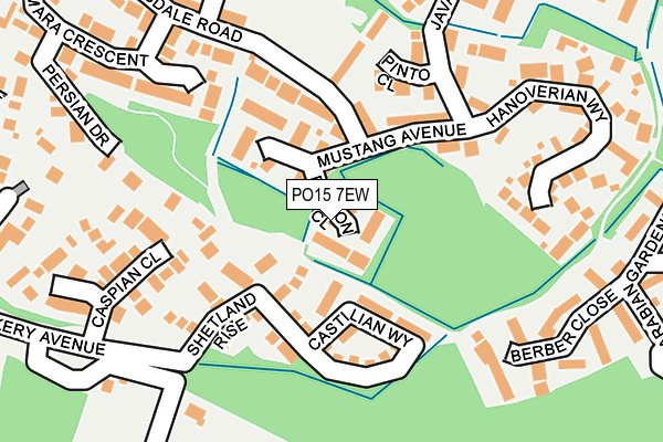 PO15 7EW map - OS OpenMap – Local (Ordnance Survey)