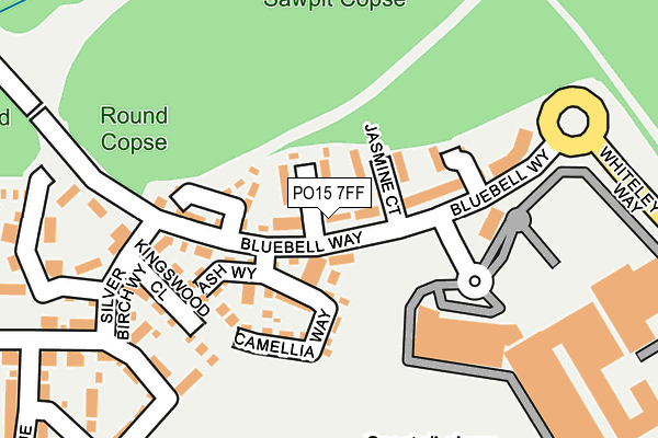 PO15 7FF map - OS OpenMap – Local (Ordnance Survey)