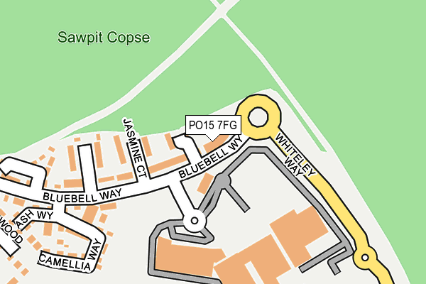 PO15 7FG map - OS OpenMap – Local (Ordnance Survey)