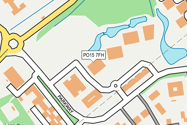 PO15 7FH map - OS OpenMap – Local (Ordnance Survey)