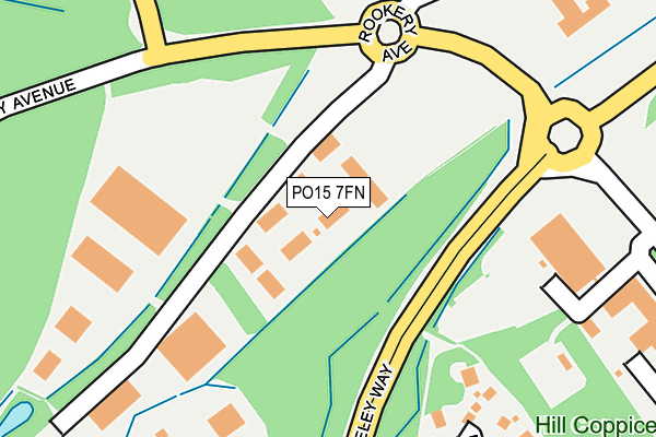 PO15 7FN map - OS OpenMap – Local (Ordnance Survey)