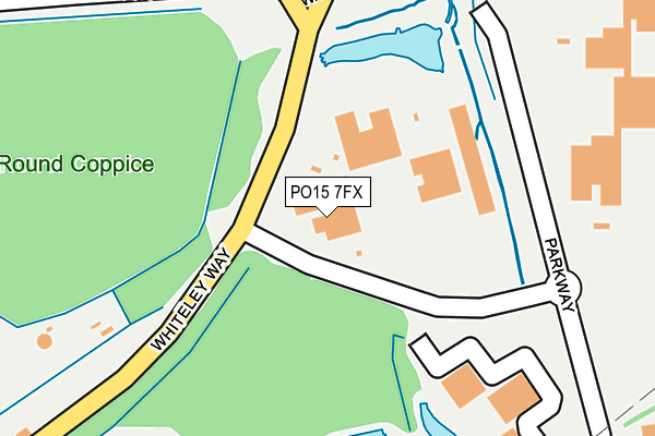 PO15 7FX map - OS OpenMap – Local (Ordnance Survey)