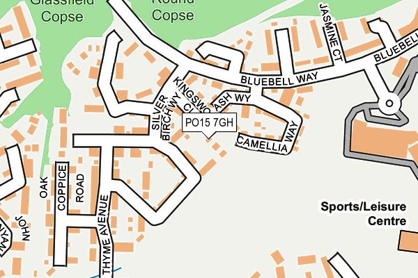 PO15 7GH map - OS OpenMap – Local (Ordnance Survey)