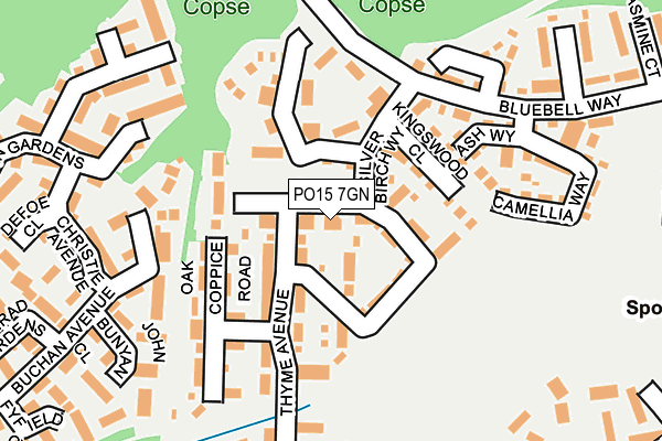 PO15 7GN map - OS OpenMap – Local (Ordnance Survey)