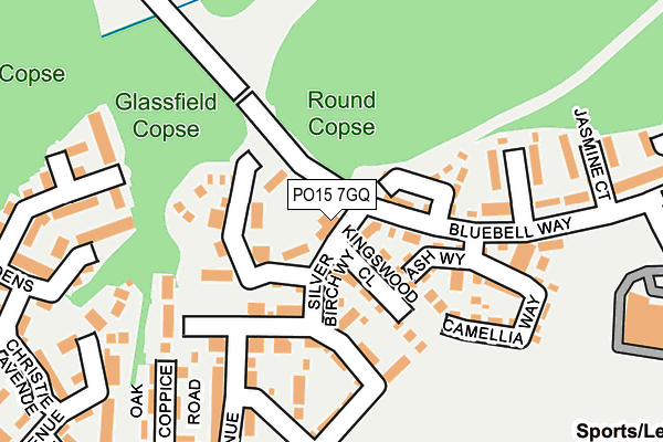 PO15 7GQ map - OS OpenMap – Local (Ordnance Survey)