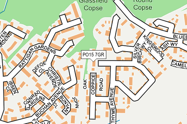 PO15 7GR map - OS OpenMap – Local (Ordnance Survey)