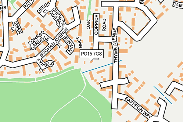 PO15 7GS map - OS OpenMap – Local (Ordnance Survey)