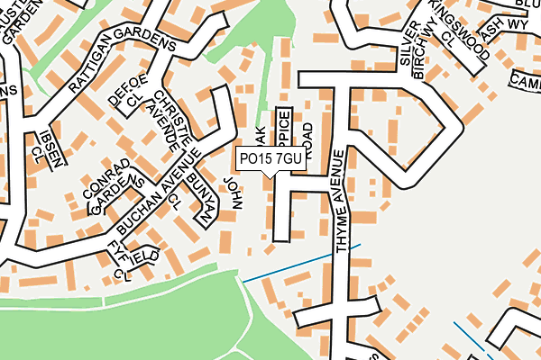 PO15 7GU map - OS OpenMap – Local (Ordnance Survey)