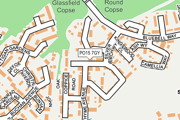 PO15 7GY map - OS OpenMap – Local (Ordnance Survey)