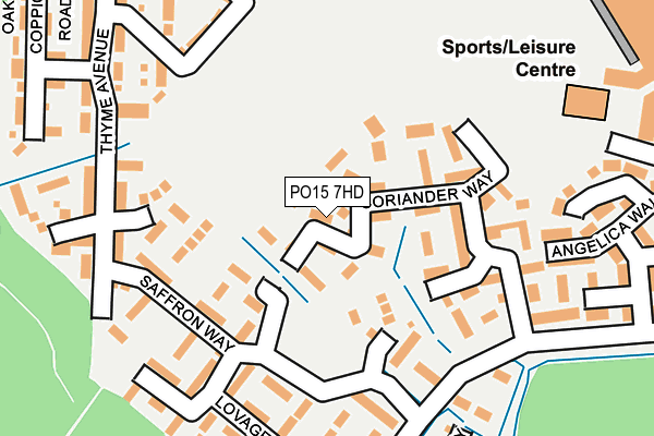 PO15 7HD map - OS OpenMap – Local (Ordnance Survey)