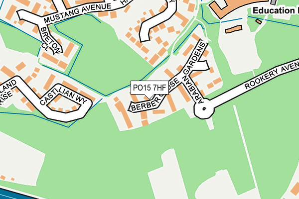 PO15 7HF map - OS OpenMap – Local (Ordnance Survey)