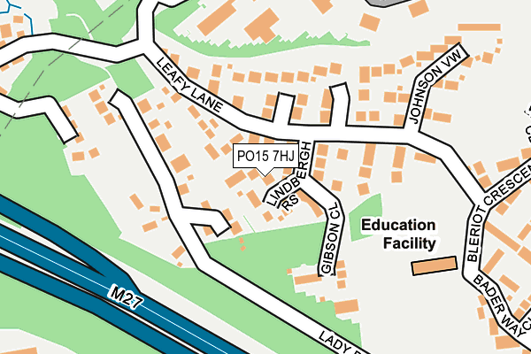 PO15 7HJ map - OS OpenMap – Local (Ordnance Survey)