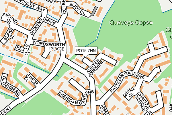 PO15 7HN map - OS OpenMap – Local (Ordnance Survey)