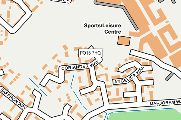 PO15 7HQ map - OS OpenMap – Local (Ordnance Survey)